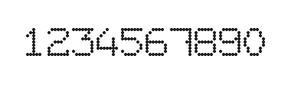 7×9数字点阵字体 ddN79AA0964