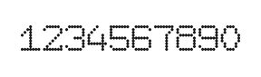 7×9数字点阵字体 ddN79AA0965