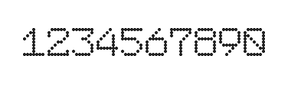 7×9数字点阵字体 ddN79AA0966