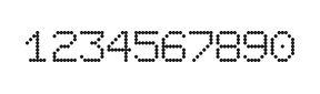 7×9数字点阵字体 ddN79AA0972