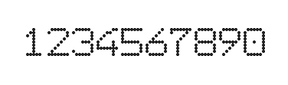 7×9数字点阵字体 ddN79AA0979