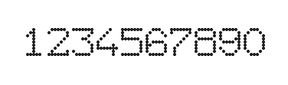 7×9数字点阵字体 ddN79AA0994