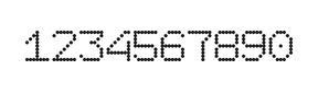 7×9数字点阵字体 ddN79AA0996