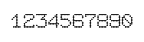 7×9数字点阵字体 ddN79AA0998