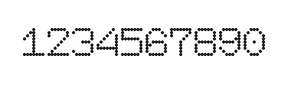 7×9数字点阵字体 ddN79AA1001