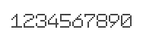 7×9数字点阵字体 ddN79AA1003