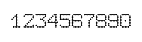 7×9数字点阵字体 ddN79AA1008