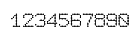 7×9数字点阵字体 ddN79AA1022