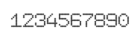 7×9数字点阵字体 ddN79AA1025
