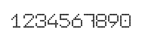 7×9数字点阵字体 ddN79AA1028