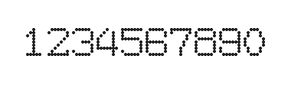 7×9数字点阵字体 ddN79AA1029