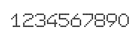 7×9数字点阵字体 ddN79AA1036