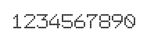 7×9数字点阵字体 ddN79AA1038