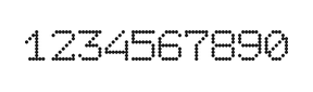 7×9数字点阵字体 ddN79AA1040