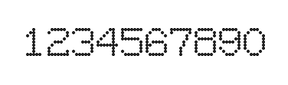 7×9数字点阵字体 ddN79AA1046