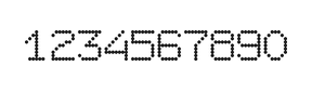7×9数字点阵字体 ddN79AA1050
