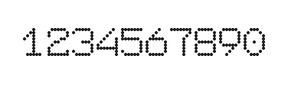 7×9数字点阵字体 ddN79AA1056
