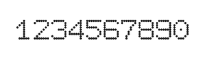7×9数字点阵字体 ddN79AA1062