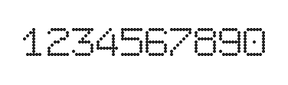 7×9数字点阵字体 ddN79AA1067