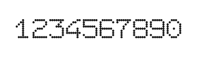7×9数字点阵字体 ddN79AA1071