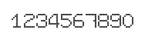 7×9数字点阵字体 ddN79AA1077