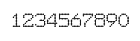 7×9数字点阵字体 ddN79AA1085