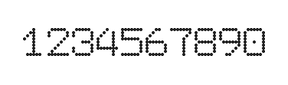 7×9数字点阵字体 ddN79AA1098