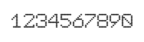 7×9数字点阵字体 ddN79AA1121