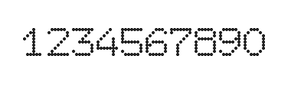 7×9数字点阵字体 ddN79AA1122