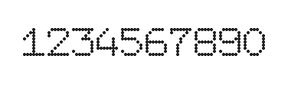 7×9数字点阵字体 ddN79AA1125