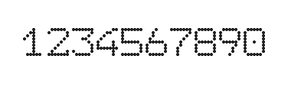 7×9数字点阵字体 ddN79AA1130