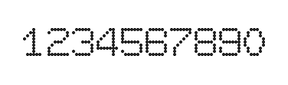 7×9数字点阵字体 ddN79AA1148