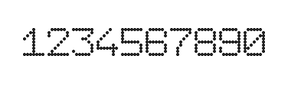 7×9数字点阵字体 ddN79AA1152