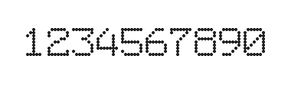 7×9数字点阵字体 ddN79AA1154