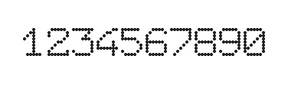 7×9数字点阵字体 ddN79AA1162