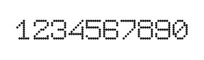 7×9数字点阵字体 ddN79AA1171