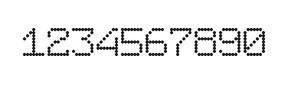 7×9数字点阵字体 ddN79AA1181