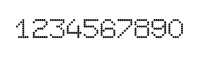 7×9数字点阵字体 ddN79AA1182