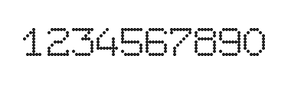 7×9数字点阵字体 ddN79AA1210