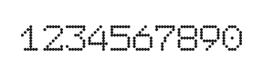 7×9数字点阵字体 ddN79AA1222