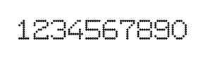 7×9数字点阵字体 ddN79AA1223