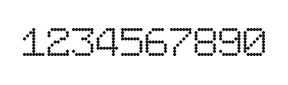 7×9数字点阵字体 ddN79AA1228