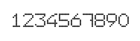 7×9数字点阵字体 ddN79AA1230