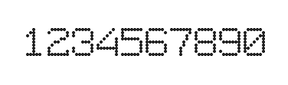 7×9数字点阵字体 ddN79AA1241