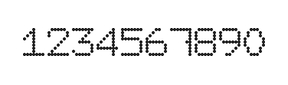 7×9数字点阵字体 ddN79AA1254