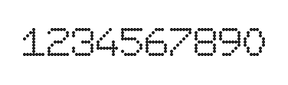 7×9数字点阵字体 ddN79AA1255