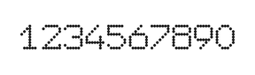 7×9数字点阵字体 ddN79AA1259