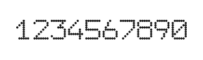 7×9数字点阵字体 ddN79AA1261