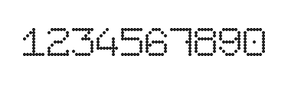 7×9数字点阵字体 ddN79AA1266