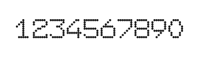7×9数字点阵字体 ddN79AA1268